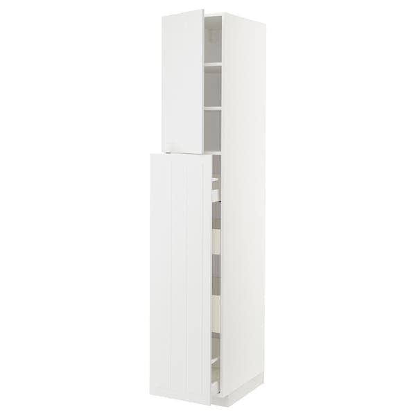 METOD / MAXIMERA - Hc w p-o func 4drw/1dr/2shlv, white/Stensund white, 40x60x220 cm - best price from Maltashopper.com 39465550
