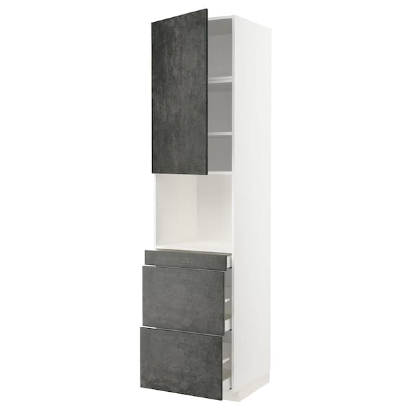 METOD / MAXIMERA - Mobile alt micro com/anta/3cassetti , 60x60x240 cm - best price from Maltashopper.com 59466266
