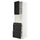 METOD / MAXIMERA - Hi cab f micro combi w door/3 drwrs, white/Lerhyttan black stained , 60x60x220 cm