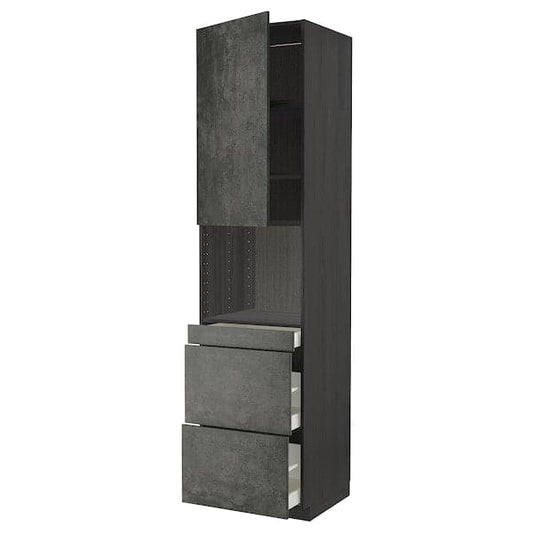 Ikea METOD / MAXIMERA - Mobile alt micro com/anta/3cassetti , 60x60x240 cm