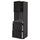 METOD / MAXIMERA - METOD / MAXIMERA Hi cab f micro combi w door/3 drwrs, black/Lerhyttan black stained, 60x60x200 cm