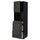 METOD / MAXIMERA - METOD / MAXIMERA Hi cab f micro combi w door/3 drwrs, black/Nickebo matt anthracite, 60x60x200 cm