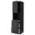 METOD / MAXIMERA - METOD / MAXIMERA Hi cab f micro combi w door/3 drwrs, black/Nickebo matt anthracite, 60x60x220 cm