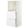 METOD / MAXIMERA - High cabinet w 2 drawers for oven, white/Axstad matt white , 60x60x140 cm