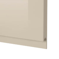 METOD / MAXIMERA - High cabinet w 2 drawers for oven, white/Voxtorp high-gloss light beige , 60x60x140 cm - best price from Maltashopper.com 59168361