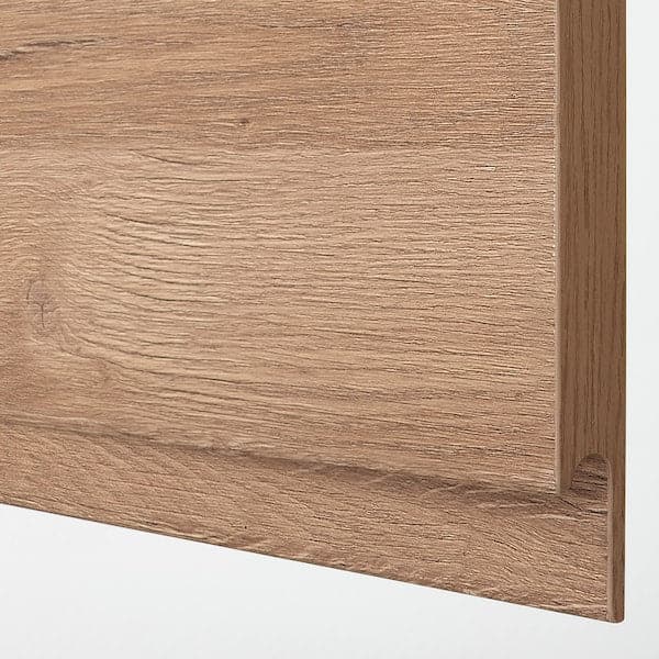 METOD / MAXIMERA High cabinet/2 drawers for oven - white/Voxtorp oak effect 60x60x140 cm , 60x60x140 cm - best price from Maltashopper.com 59403405