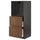 METOD / MAXIMERA high cabinet w 2 drawers for oven, black Enköping/brown walnut effect, 60x60x140 cm