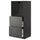 METOD / MAXIMERA high cabinet w 2 drawers for oven, black/Kalhyttan dark grey concrete effect, 60x60x140 cm