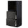 METOD / MAXIMERA high cabinet w 2 drawers for oven, black/Upplöv matt anthracite, 60x60x140 cm
