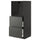 METOD / MAXIMERA high cabinet w 2 drawers for oven, black/Voxtorp dark grey, 60x60x140 cm