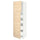 METOD / MAXIMERA - METOD / MAXIMERA Hi cab w 2 doors/4 drawers, white/Askersund light ash effect, 60x60x200 cm
