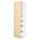 METOD / MAXIMERA - METOD / MAXIMERA Hi cab w 2 doors/4 drawers, white/Askersund light ash effect, 60x60x220 cm