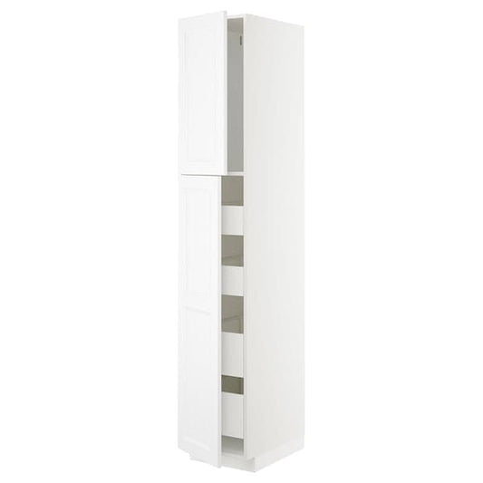 Ikea METOD / MAXIMERA - Hi cab w 2 doors/4 drawers, white/Axstad matt white, 40x60x220 cm