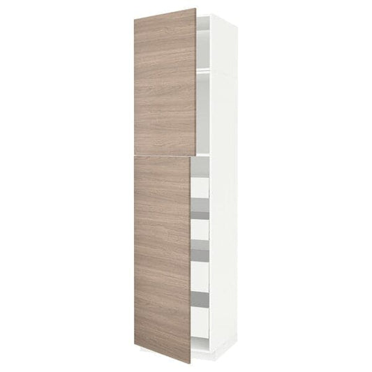 METOD / MAXIMERA - Mobile alto con 2 ante/4 cassetti , 60x60x240 cm - best price from Maltashopper.com 19462821