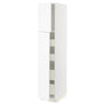 METOD / MAXIMERA hi cab w 2 doors/4 drawers, white Enköping/white wood effect, 40x60x200 cm