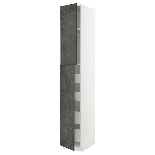 Ikea METOD / MAXIMERA - Mobile alto con 2 ante/4 cassetti , 40x60x240 cm