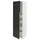 METOD / MAXIMERA - Hi cab w 2 doors/4 drawers, white/Nickebo matt anthracite , 60x60x200 cm