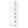 METOD / MAXIMERA hi cab w 2 doors/4 drawers, white/Ringhult white, 60x60x200 cm