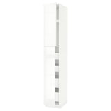 METOD / MAXIMERA hi cab w 2 doors/4 drawers, white/Ringhult white, 40x60x240 cm