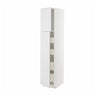 METOD / MAXIMERA hi cab w 2 doors/4 drawers, white/Stensund white, 40x60x200 cm