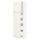 METOD / MAXIMERA hi cab w 2 doors/4 drawers, white/Veddinge white, 60x60x200 cm