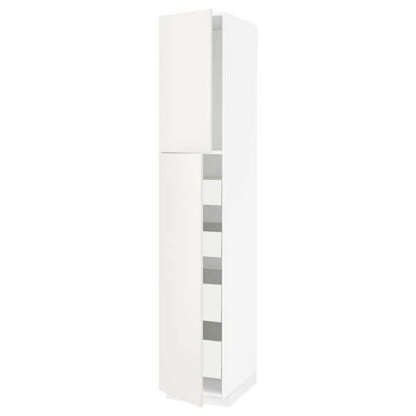 Ikea METOD / MAXIMERA - Hi cab w 2 doors/4 drawers, white/Veddinge white, 40x60x220 cm