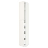 METOD / MAXIMERA hi cab w 2 doors/4 drawers, white/Veddinge white, 40x60x240 cm