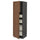 METOD / MAXIMERA - METOD / MAXIMERA Hi cab w 2 doors/4 drawers, black Enköping/brown walnut effect, 60x60x200 cm