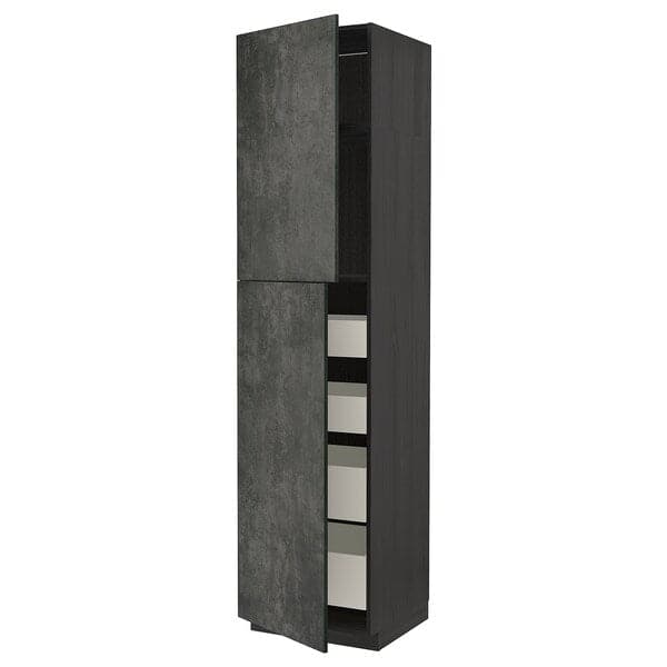 METOD / MAXIMERA - Tall cabinet with 2 doors/4 drawers , 60x60x240 cm