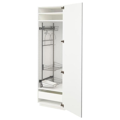METOD / MAXIMERA - High cabinet with cleaning interior, white/Ringhult white, 60x60x200 cm
