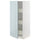 METOD / MAXIMERA high cabinet with drawers, white/Kallarp light grey-blue, 60.0x140.0x60.0 cm