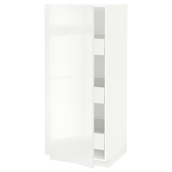 METOD / MAXIMERA high cabinet with drawers, white/Ringhult white, 60x60x140 cm