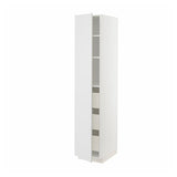 METOD / MAXIMERA high cabinet with drawers, white/Stensund white, 40x60x200 cm