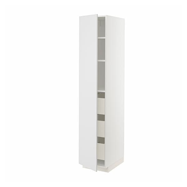 METOD / MAXIMERA - High cabinet with drawers, white/Stensund white, 40x60x200 cm - best price from Maltashopper.com 39409328