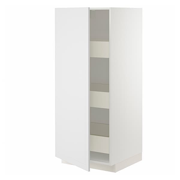 METOD / MAXIMERA - High cabinet with drawers, white/Stensund white, 60x60x140 cm - best price from Maltashopper.com 59409346