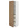 METOD / MAXIMERA high cabinet with drawers, white/Tistorp brown walnut effect, 60x60x200 cm