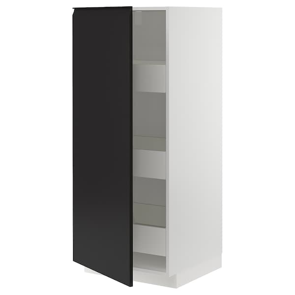 Ikea METOD / MAXIMERA - High cabinet with drawers, white/Upplöv matt anthracite ,