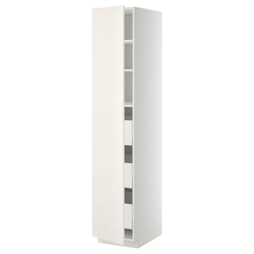 METOD / MAXIMERA - METOD / MAXIMERA High cabinet with drawers, white/Veddinge white, 40x60x200 cm