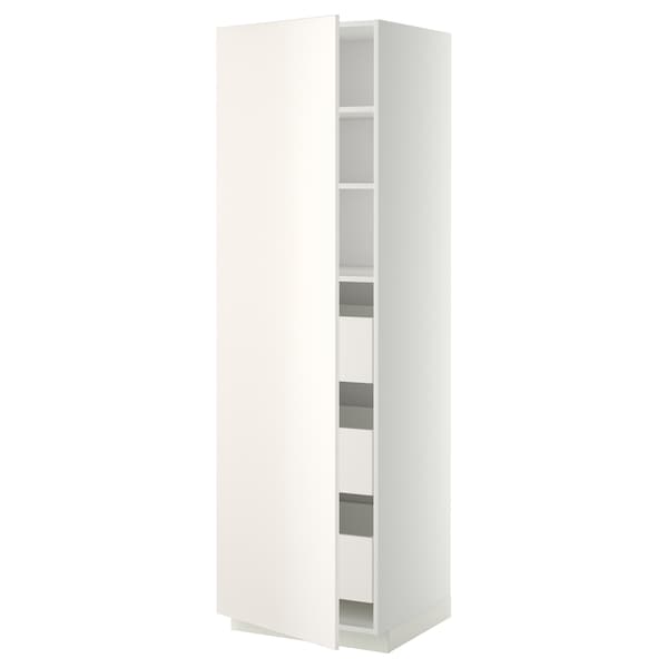 Ikea METOD / MAXIMERA - High cabinet with drawers, white/Veddinge white, 60x60x200 cm