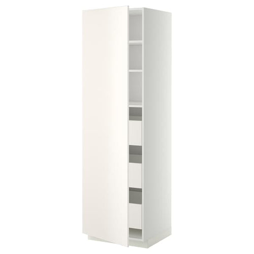 METOD / MAXIMERA - METOD / MAXIMERA High cabinet with drawers, white/Veddinge white, 60x60x200 cm