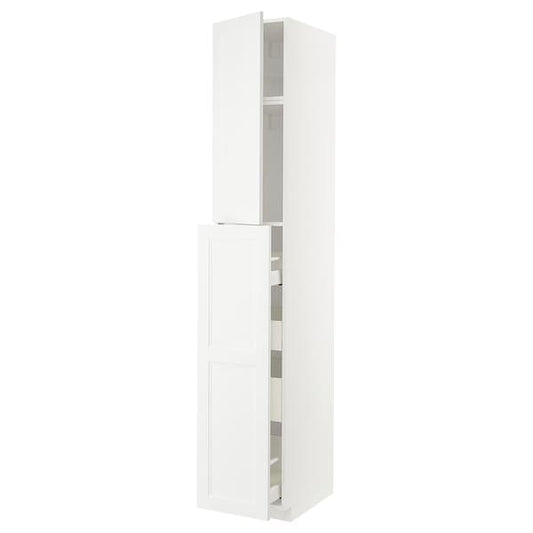 METOD / MAXIMERA - Hc w p-o func 1dr/4drw, white/Axstad matt white , 40x60x240 cm - best price from Maltashopper.com 49456324
