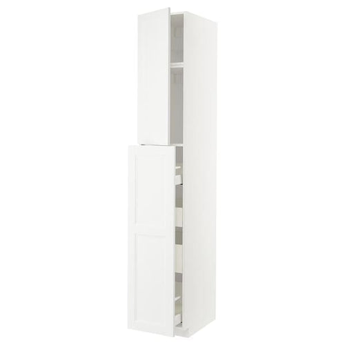 METOD / MAXIMERA - Hc w p-o func 1dr/4drw, white/Axstad matt white , 40x60x240 cm