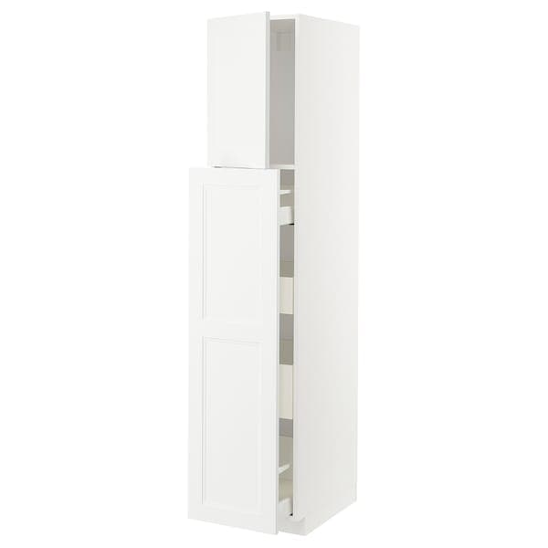 Ikea METOD / MAXIMERA - Hc w p-o func 1dr/4drw, white/Axstad matt white, 40x60x200 cm