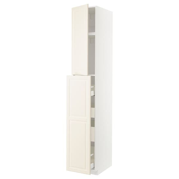 METOD / MAXIMERA - Hc w p-o func 1dr/4drw, white/Bodbyn off-white, 40x60x240 cm - best price from Maltashopper.com 29466060
