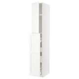 METOD / MAXIMERA hc w p-o func 1dr/4drw, white Enköping/white wood effect, 40x60x240 cm