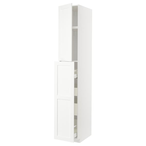 Ikea METOD / MAXIMERA - Hc w p-o func 1dr/4drw, white Enköping/white wood effect ,