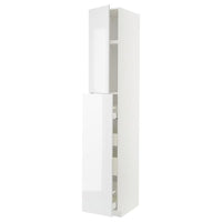 METOD / MAXIMERA hc w p-o func 1dr/4drw, white/Ringhult white, 40x60x240 cm