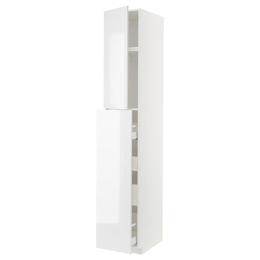 Ikea METOD / MAXIMERA - Hc w p-o func 1dr/4drw, white/Ringhult white, 40x60x240 cm