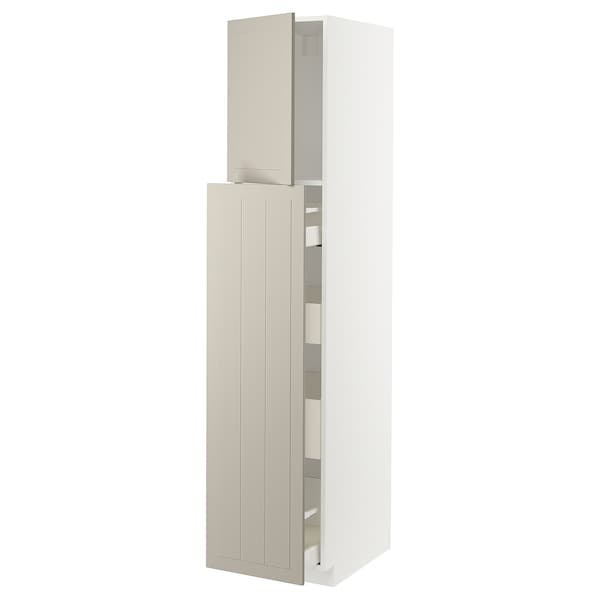Ikea METOD / MAXIMERA - Hc w p-o func 1dr/4drw, white/Stensund beige ,