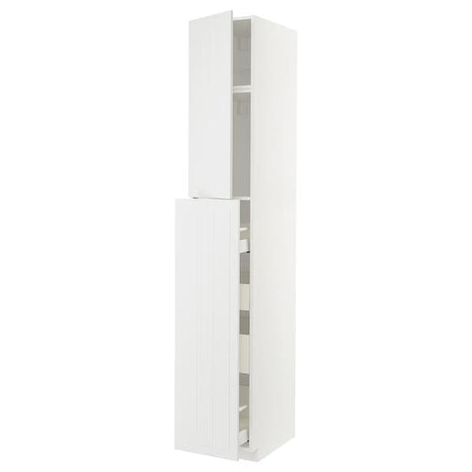 METOD / MAXIMERA - Hc w p-o func 1dr/4drw, white/Stensund white , 40x60x240 cm - best price from Maltashopper.com 19461765